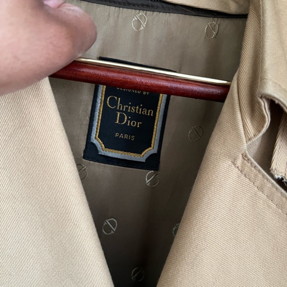 Vintage Christian Dior Wool Trench Coat - Picture 7 of 7